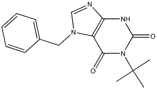 7-BENZYL-1-TERT-BUTYL-3,7-DIHYDRO-1H-PURINE-2,6-DIONE 结构式