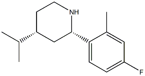 CIS-2-(4-FLUORO-2-METHYLPHENYL)-4-ISOPROPYLPIPERIDINE 结构式