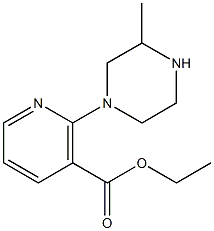 ETHYL 2-(3-METHYLPIPERAZIN-1-YL)NICOTINATE 结构式