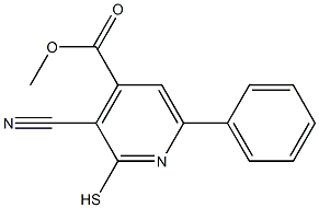 METHYL 3-CYANO-2-MERCAPTO-6-PHENYLISONICOTINATE 结构式