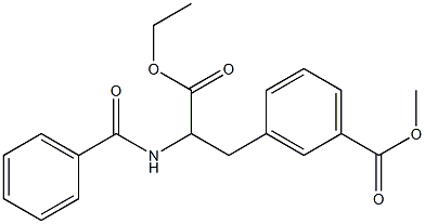 methyl 3-[2-(benzoylamino)-3-ethoxy-3-oxopropyl]benzoate 结构式
