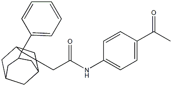 N-(4-acetylphenyl)-2-(2-phenyl-2-adamantyl)acetamide 结构式