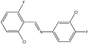 N1-(2-chloro-6-fluorobenzylidene)-3-chloro-4-fluoroaniline 结构式