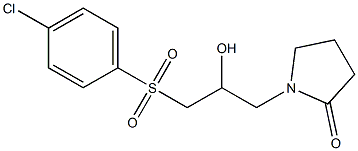 1-{3-[(4-chlorophenyl)sulfonyl]-2-hydroxypropyl}-2-pyrrolidinone 结构式