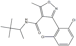 N4-(1,2,2-trimethylpropyl)-3-(2,6-dichlorophenyl)-5-methylisoxazole-4-carboxamide 结构式