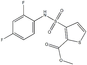 methyl 3-[(2,4-difluoroanilino)sulfonyl]thiophene-2-carboxylate 结构式