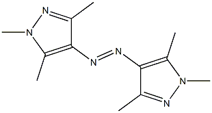 1,3,5-trimethyl-4-[2-(1,3,5-trimethyl-1H-pyrazol-4-yl)diaz-1-enyl]-1H-pyrazole 结构式