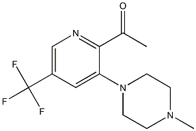 1-[3-(4-methylpiperazino)-5-(trifluoromethyl)-2-pyridinyl]-1-ethanone 结构式