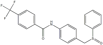 N-{4-[(phenylsulfinyl)methyl]phenyl}-4-(trifluoromethyl)benzenecarboxamide 结构式