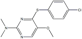 N-{4-[(4-chlorophenyl)sulfanyl]-5-methoxy-2-pyrimidinyl}-N,N-dimethylamine 结构式