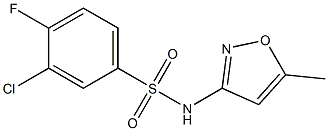 N1-(5-methylisoxazol-3-yl)-3-chloro-4-fluorobenzene-1-sulfonamide 结构式