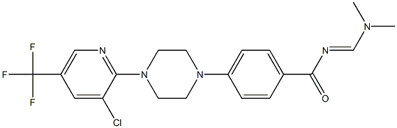 4-{4-[3-chloro-5-(trifluoromethyl)-2-pyridinyl]piperazino}-N-[(dimethylamino)methylene]benzenecarboxamide 结构式