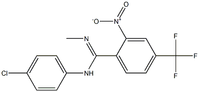 N-(4-chlorophenyl)-N'-methyl-2-nitro-4-(trifluoromethyl)benzenecarboximidamide 结构式