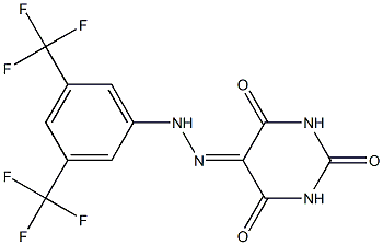 5-{2-[3,5-di(trifluoromethyl)phenyl]hydrazono}hexahydropyrimidine-2,4,6-tri one 结构式