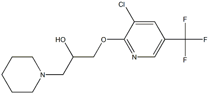 1-{[3-chloro-5-(trifluoromethyl)-2-pyridyl]oxy}-3-piperidinopropan-2-ol 结构式