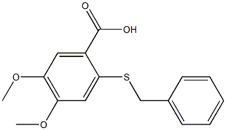 2-(benzylthio)-4,5-dimethoxybenzoic acid 结构式