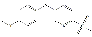 N-(4-methoxyphenyl)-6-(methylsulfonyl)-3-pyridazinamine 结构式