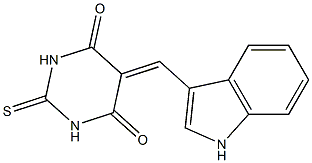 5-(1H-indol-3-ylmethylidene)-2-thioxohexahydropyrimidine-4,6-dione 结构式