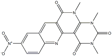 2,4,5-trimethyl-9-nitro-1,2,3,4,5,6-hexahydrobenzo[b]pyrimido[4,5-h][1,6]naphthyridine-1,3,6-trione 结构式