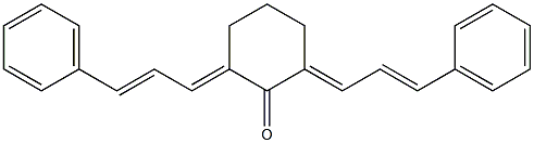 2,6-di(3-phenylprop-2-enylidene)cyclohexan-1-one 结构式