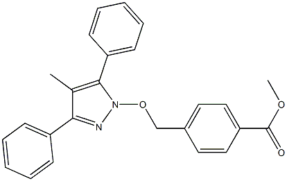 methyl 4-{[(4-methyl-3,5-diphenyl-1H-pyrazol-1-yl)oxy]methyl}benzenecarboxylate 结构式