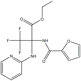 ethyl 3,3,3-trifluoro-2-[(2-furylcarbonyl)amino]-2-(2-pyridylamino)propanoate 结构式
