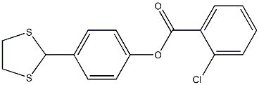 4-(1,3-dithiolan-2-yl)phenyl 2-chlorobenzenecarboxylate 结构式