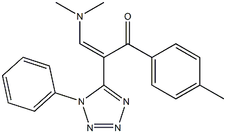 3-(dimethylamino)-1-(4-methylphenyl)-2-(1-phenyl-1H-1,2,3,4-tetraazol-5-yl)prop-2-en-1-one 结构式