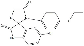 5-bromo-3'-(4-ethoxyphenyl)-4'H-spiro[indole-3,2'-[1,3]thiazolidine]-2,4'(1H)-dione 结构式