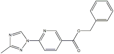 benzyl 6-(3-methyl-1H-1,2,4-triazol-1-yl)nicotinate 结构式