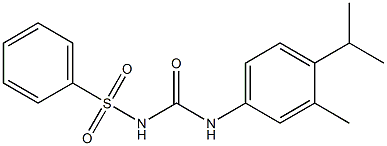 {[(4-isopropyl-3-methylanilino)carbonyl]amino}(dioxo)phenyl-lambda~6~-sulfane 结构式