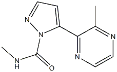 N1-methyl-5-(3-methylpyrazin-2-yl)-1H-pyrazole-1-carboxamide 结构式