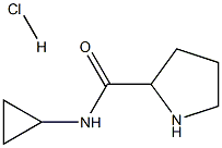N-cyclopropylpyrrolidine-2-carboxamide hydrochloride 结构式