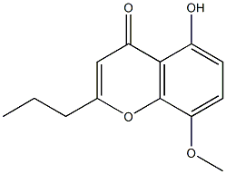 5-hydroxy-8-methoxy-2-propyl-4H-chromen-4-one 结构式