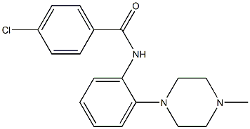 4-chloro-N-[2-(4-methylpiperazino)phenyl]benzenecarboxamide 结构式