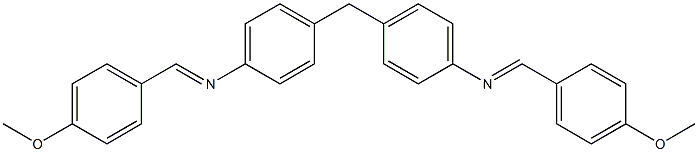 N1-(4-methoxybenzylidene)-4-{4-[(4-methoxybenzylidene)amino]benzyl}aniline 结构式