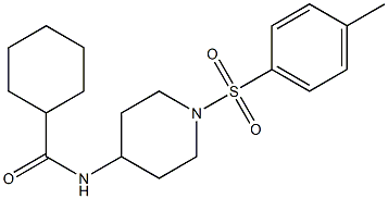 N-{1-[(4-methylphenyl)sulfonyl]piperidin-4-yl}cyclohexanecarboxamide 结构式