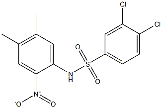 N1-(4,5-dimethyl-2-nitrophenyl)-3,4-dichlorobenzene-1-sulfonamide 结构式