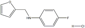 N-(4-fluorophenyl)-N-(2-furylmethyl)amine hydrochloride 结构式