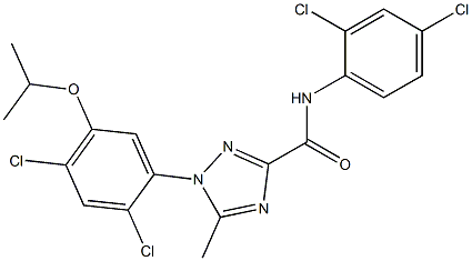 1-(2,4-dichloro-5-isopropoxyphenyl)-N-(2,4-dichlorophenyl)-5-methyl-1H-1,2,4-triazole-3-carboxamide 结构式