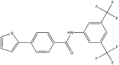 N-[3,5-bis(trifluoromethyl)phenyl]-4-(2-thienyl)benzenecarboxamide 结构式