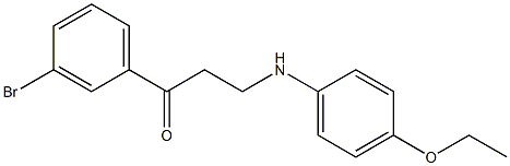 1-(3-bromophenyl)-3-(4-ethoxyanilino)-1-propanone 结构式