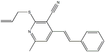 2-(allylsulfanyl)-6-methyl-4-styrylnicotinonitrile 结构式