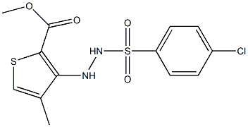 methyl 3-{2-[(4-chlorophenyl)sulfonyl]hydrazino}-4-methylthiophene-2-carboxylate 结构式