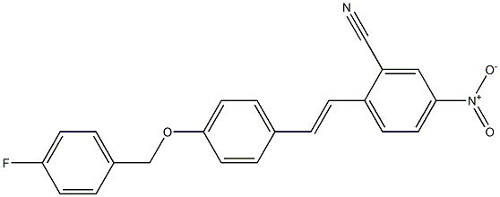 2-((E)-2-{4-[(4-fluorobenzyl)oxy]phenyl}ethenyl)-5-nitrobenzenecarbonitrile 结构式