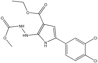 ethyl 5-(3,4-dichlorophenyl)-2-[2-(methoxycarbonyl)hydrazino]-1H-pyrrole-3-carboxylate 结构式