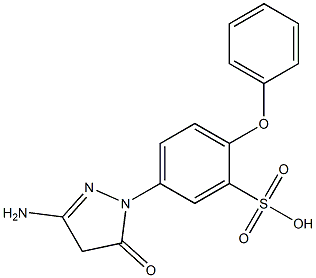 5-(3-amino-5-oxo-4,5-dihydro-1H-pyrazol-1-yl)-2-phenoxybenzene-1-sulfonic acid 结构式