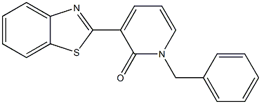 3-(1,3-benzothiazol-2-yl)-1-benzyl-2(1H)-pyridinone 结构式