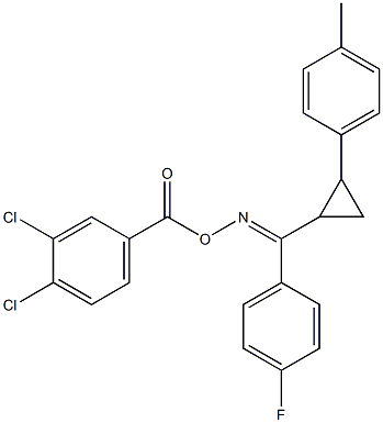 1,2-dichloro-4-{[({(4-fluorophenyl)[2-(4-methylphenyl)cyclopropyl]methylene}amino)oxy]carbonyl}benzene 结构式