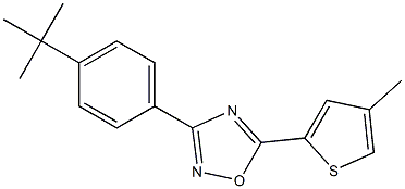 3-[4-(tert-butyl)phenyl]-5-(4-methyl-2-thienyl)-1,2,4-oxadiazole 结构式